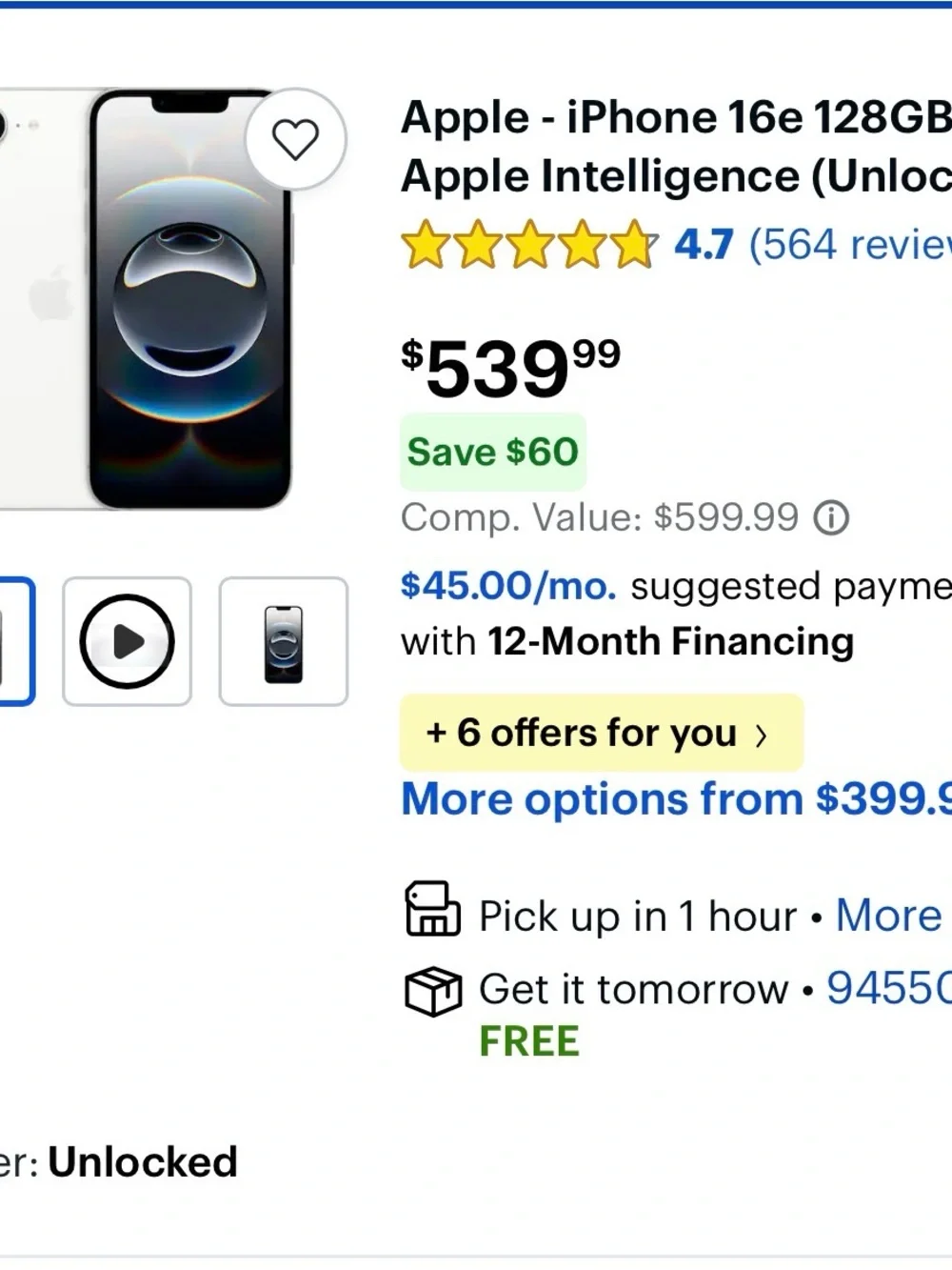 Apple iPhone in Matte Black with Single Rear Camera